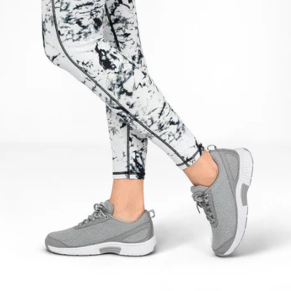 OrthoFeet Coral Wool Gray Orthotic Sneaker Shoes Women's Comfort Lace-Up 8 8M